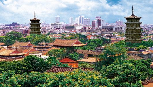 世界最大的仿木結(jié)構(gòu)石塔 開元寺占地面積78000平方米