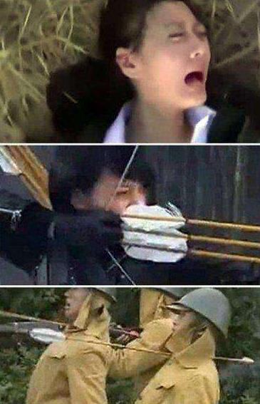 抗日劇《箭在弦上》女主角遭輪奸后褲子自動(dòng)穿上射殺日軍