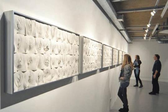 汗!英國男藝術(shù)家雕塑女陰長城 5年創(chuàng)作400位女性陰部復(fù)刻雕塑