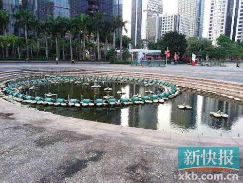 廣州花城廣場衛(wèi)星地圖似豬頭，“豬鼻子”原是音樂噴泉圖