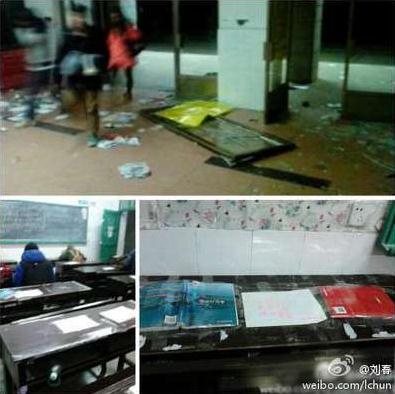 考研學生用生命占座：湖南湘潭大學考研學生，凌晨搶座擠破玻璃門