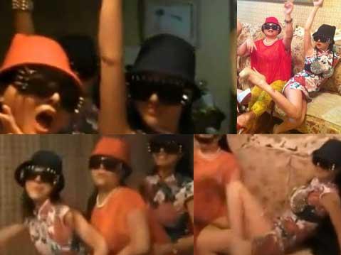 組圖：干露露版江南《style》摸胸部露內褲翹大腿，干露露干毛毛母女三人胸罩外穿超自high