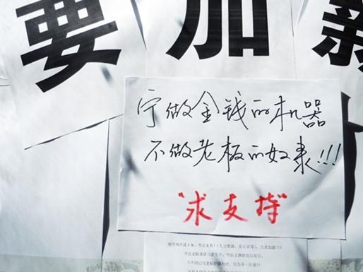 妙齡女郎當(dāng)眾脫衣舉起“要加薪”的牌子，碉堡了，對面寫字樓女白領(lǐng)脫光求老板加薪