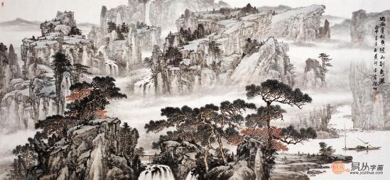 當(dāng)代畫家林德坤藝術(shù)鑒賞：過(guò)雨看松色，隨山到水源