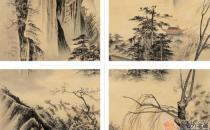 鑒賞當代中美協(xié)畫家王寧山水人物畫：踏歌圖